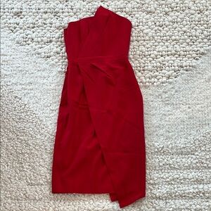 House of CB Red One Shoulder Cocktail Dress